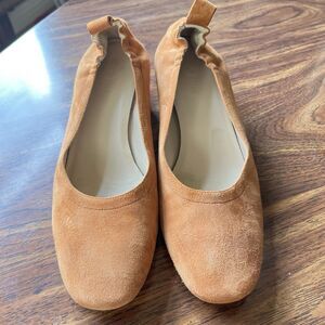 Everlane Italian Orange Suede Day Heel Comfort Block Heel Pumps 9.5